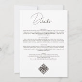 Invitation Budget Hiver Bouquet floral Mariage aquarelle (Dos)