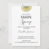Invitation Budget Main Squeeze Tropical Citrus Bridal Shower  (Devant)