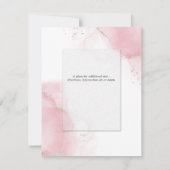 Invitation Budget Mariage Blush Pink Silver Abstrait (Dos)