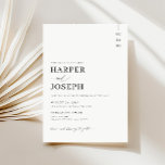 Invitation Budget Mariage simple et élégant<br><div class="desc">Élever votre esthétique mariage sans casser la banque. Cette faire-part de mariage économique présente un design propre et élégant avec une touche d'élégance et de classe. Personnalisez-le avec vos noms et détails mariages pour un look intemporel qui donne le ton parfait pour votre journée spéciale. Sautez les frissons et concentrez-vous...</div>