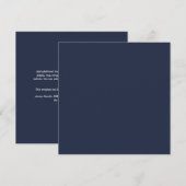 Invitation BUDGET Marine MARIAGE monochrome bleu (Devant / Derrière)