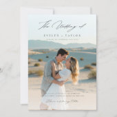 Invitation Budget Moderne Bohème 2 Photo Mariage (Devant)