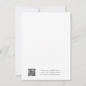 Invitation Budget Moderne Élégant Script QR Code Mariage phot (Dos)