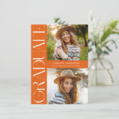 Invitation Budget Moderne Élégant Trois Diplômes Photo (Debout devant)