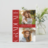 Invitation Budget Moderne Élégant Trois Diplômes Photo (Debout devant)