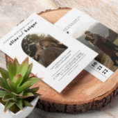 Invitation Budget moderne et minimaliste Élégant Mariage phot