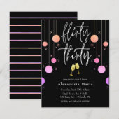 Invitation Budget Moderne Étincelle "Flirty Trente" Anniversa (Devant / Derrière)