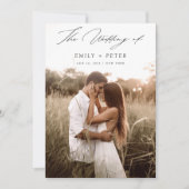 Invitation Budget moderne minimaliste Boho 2 Mariage photo (Devant)