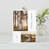 Invitation Budget Moderne Simple Boho Mariage photo (Debout devant)