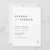 Invitation Budget Moderne Simple Boho Mariage photo (Dos)
