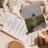 Invitation Budget moderne tout en un + code QR Mariage