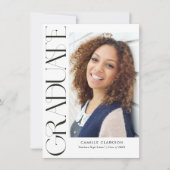 Invitation Budget Moderne Vertical Deux Diplôme Photo (Devant)