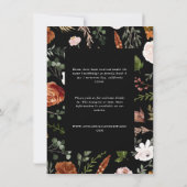 Invitation Budget noir terre cuite détails de la mariage flor (Dos)