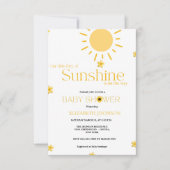 Invitation Budget notre petit baby shower de tournesol solair (Devant)
