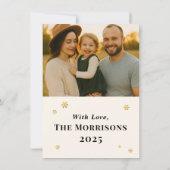 Invitation Budget Organic Frame Merry Christmas Photo Card (Dos)