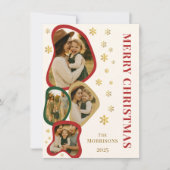 Invitation Budget Organic Frame Merry Christmas Photo Card (Devant)