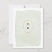 Invitation Budget Peach Blush Floral Or moderne Mariage (Dos)