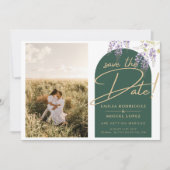 Invitation Budget PHOTO Wisteria Mariage Dave Dates (Devant)