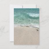 Invitation Budget Plage Turquoise Turquoise Sandy Mariage Océ (Dos)