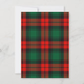 Invitation Budget Plaid Retro Script red and green Christmas  (Dos)