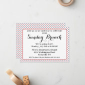 Invitation Budget pour Brunch du Dimanche 250 Ans (Devant/Arrière en situation)