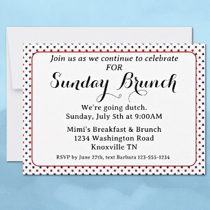Invitation Budget pour Brunch du Dimanche 250 Ans