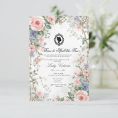 Invitation Budget Purple Florals Bridgerton Birthday Party (Debout devant)