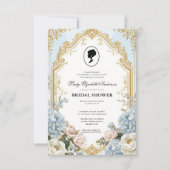 Invitation Budget purple Florals Bridgerton Bridal Shower (Devant)