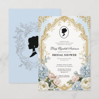 Invitation Budget purple Florals Bridgerton Bridal Shower