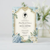 Invitation Budget purple Florals Bridgerton Bridal Shower (Debout devant)