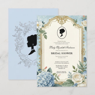 Invitation Budget purple Florals Bridgerton Bridal Shower