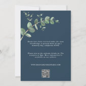 Invitation Budget QR code Aquarelle Eucalyptus botanique (Dos)