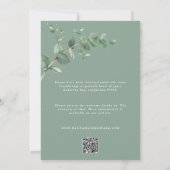 Invitation Budget QR code sauge vert Eucalyptus botanique (Dos)