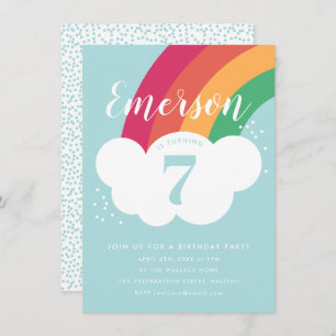 Invitation Budget Rainbow Anniversaire