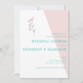 Invitation Budget remarquable du corail géométrique (Devant)