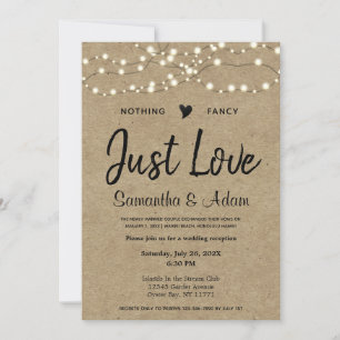 Invitation Budget Rien De Fancy Just Love Chaîne Lumières
