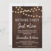 Invitation Budget Rien De Fancy Just Love Chaîne Lumières (Devant)