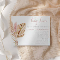 Budget Russe Boho Floral Pampas Baby shower en her