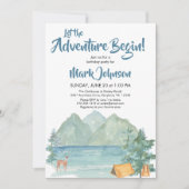 Invitation Budget Rustic Mountains Aventure Anniversaire (Devant)