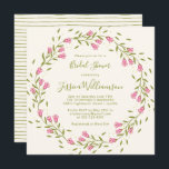 Invitation Budget Rustic Rose Garden Flowers Fête des mariées<br><div class="desc">Stylish Pink Garden Flower Wreath Custom Bridal Shower Invitation</div>