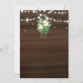 Invitation Budget Rustic Script String Lights & Lace Wedding (Dos)
