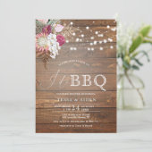 Invitation Budget Rustique Je fais BBQ Couples Douche (Debout devant)