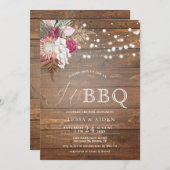 Invitation Budget Rustique Je fais BBQ Couples Douche (Devant / Derrière)