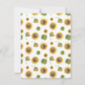 Invitation Budget Rustique Tournesols Famille Réunion Invitat (Dos)