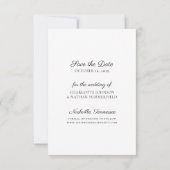 Invitation Budget Simple Black White Photo Enregistrer la car (Dos)