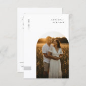 Invitation Budget Simple Elegant Minimalist Photo Wedding (Devant / Derrière)