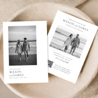 Budget Simple élégant QR Code Mariage photo