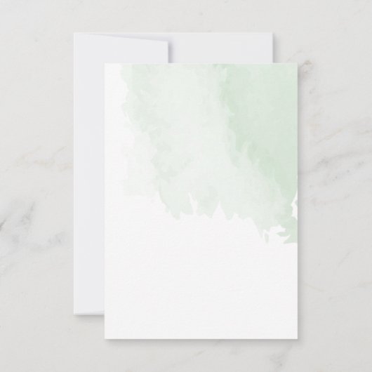 Invitation Budget Simple Eucalyptus Feuille Mariage vert (Dos)