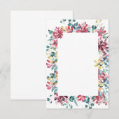 Invitation Budget simple Mariage floral lumineux  (Devant / Derrière)