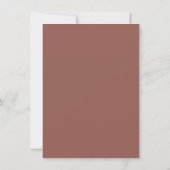 Invitation Budget Simple Moderne Blush Brown Monogramme Maria (Dos)